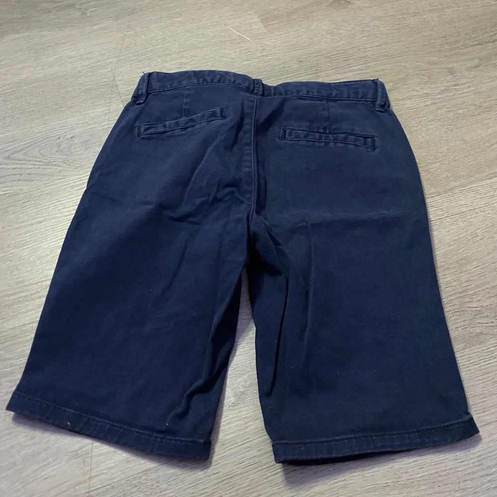 The Children's Place Chino Shorts Kids 10S Navy Blue Slim Twill